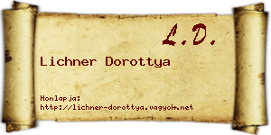 Lichner Dorottya névjegykártya